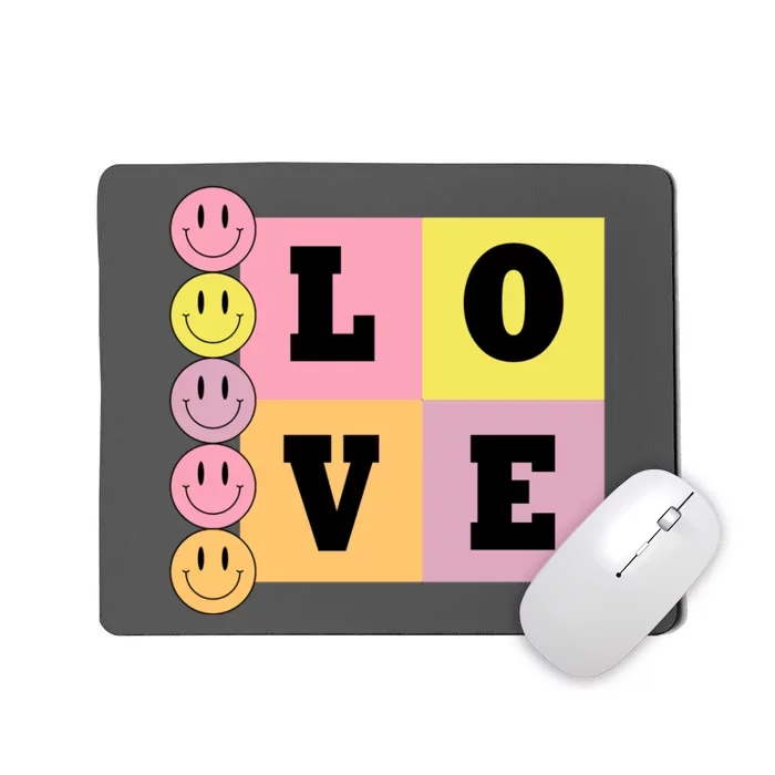 Love Retro Smile Face Cute Gift Mousepad