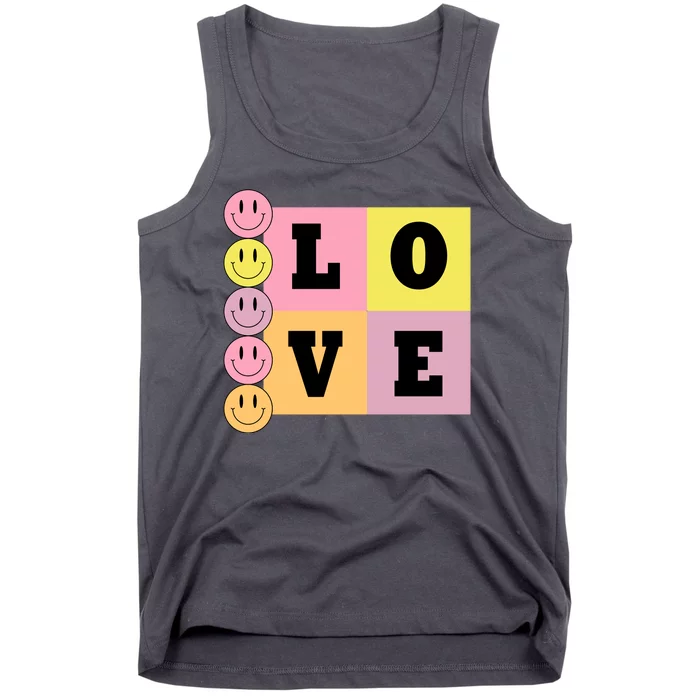 Love Retro Smile Face Cute Gift Tank Top