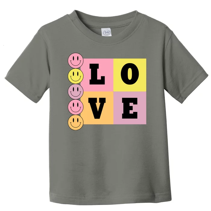 Love Retro Smile Face Cute Gift Toddler T-Shirt