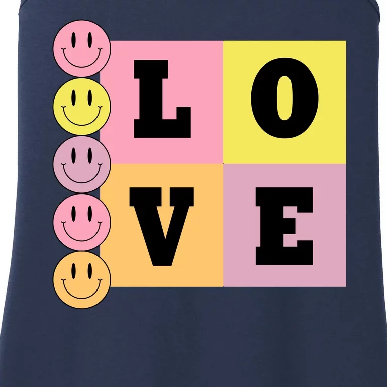 Love Retro Smile Face Cute Gift Ladies Essential Tank