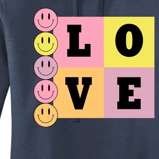 Love Retro Smile Face Cute Gift Women's Pullover Hoodie