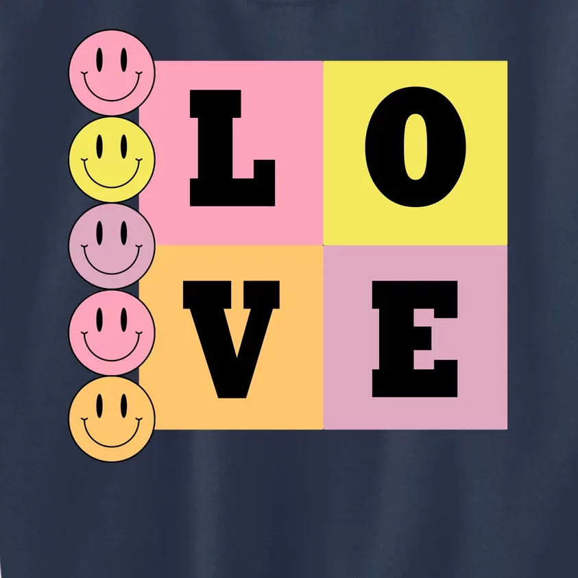 Love Retro Smile Face Cute Gift Kids Sweatshirt