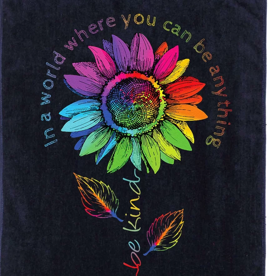 Lgbtq Rainbow Sunflower World Flower Pride Be Equality Kind Platinum Collection Golf Towel