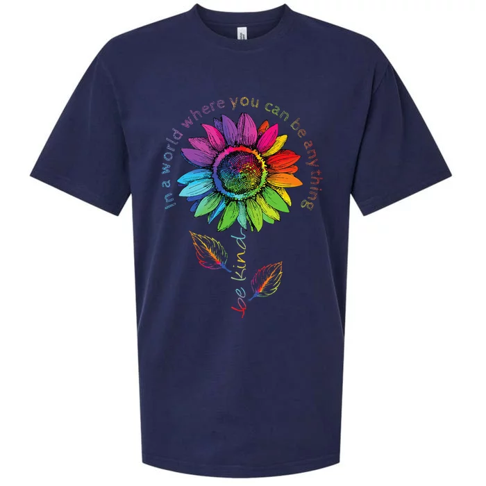 Lgbtq Rainbow Sunflower World Flower Pride Be Equality Kind Sueded Cloud Jersey T-Shirt