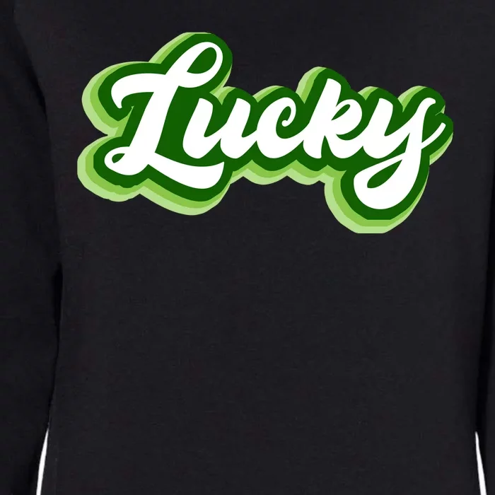 Lucky Retro St Patrick's Day Womens California Wash Sweatshirt