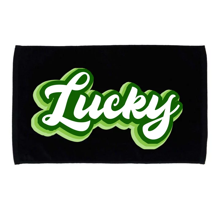 Lucky Retro St Patrick's Day Microfiber Hand Towel