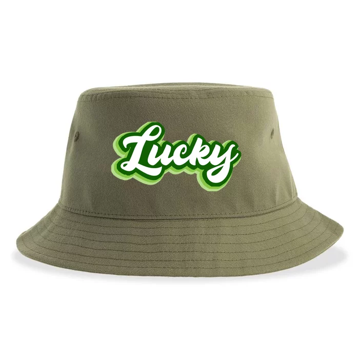 Lucky Retro St Patrick's Day Sustainable Bucket Hat