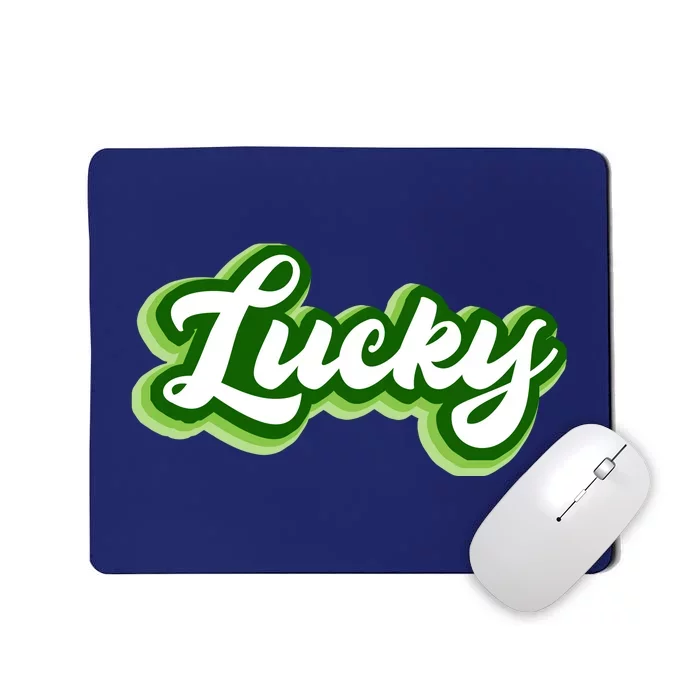 Lucky Retro St Patrick's Day Mousepad