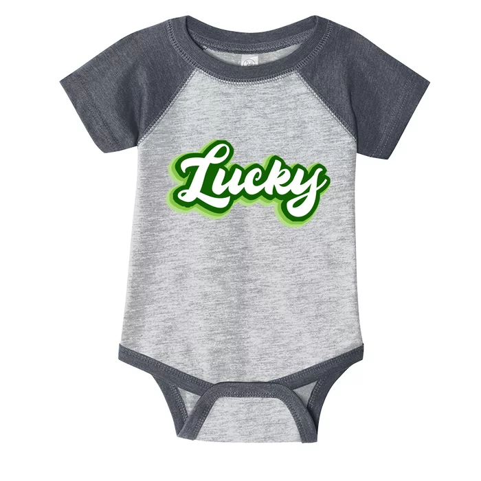 Lucky Retro St Patrick's Day Infant Baby Jersey Bodysuit