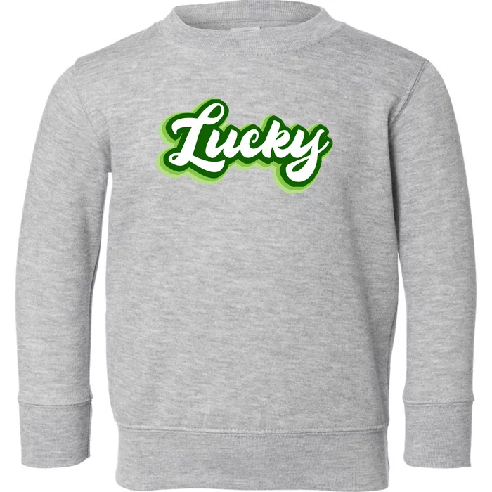 Lucky Retro St Patrick's Day Toddler Sweatshirt