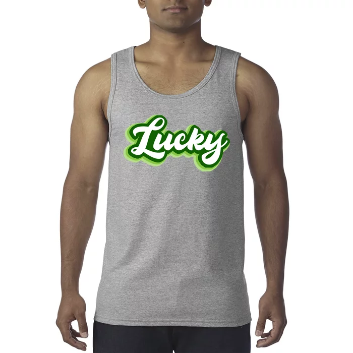 Lucky Retro St Patrick's Day Tank Top