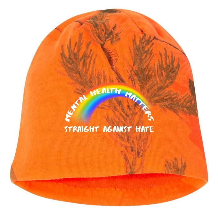 Lgbtq Rainbow Straight Against Hate Great Gift Kati - Camo Knit Beanie