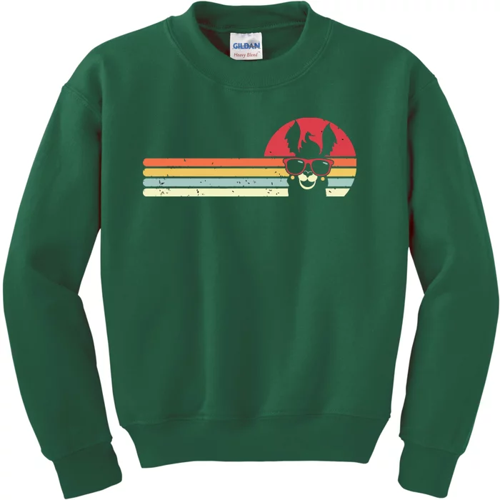 Llama Retro Style Alpaca Kids Sweatshirt