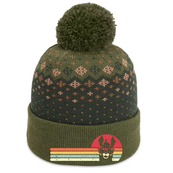 Llama Retro Style Alpaca The Baniff Cuffed Pom Beanie