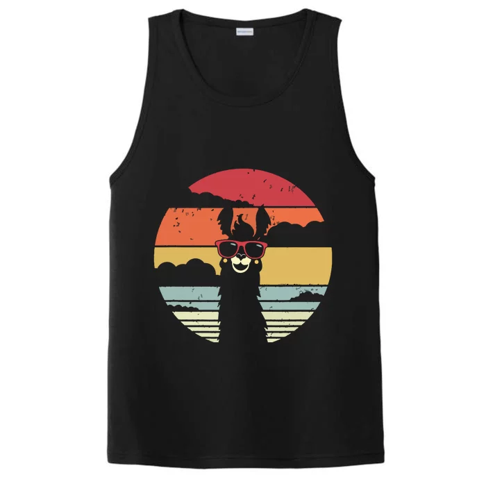 Llama Retro Style Alpaca Performance Tank