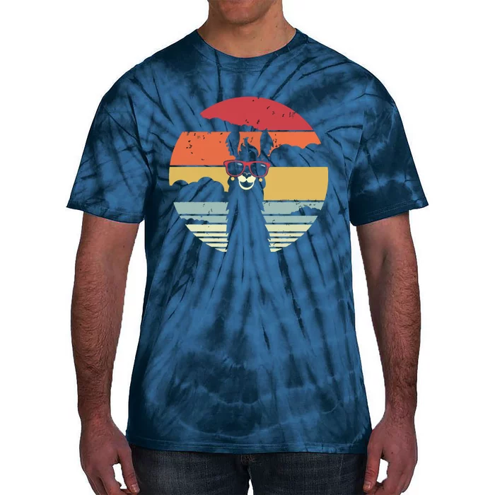 Llama Retro Style Alpaca Tie-Dye T-Shirt