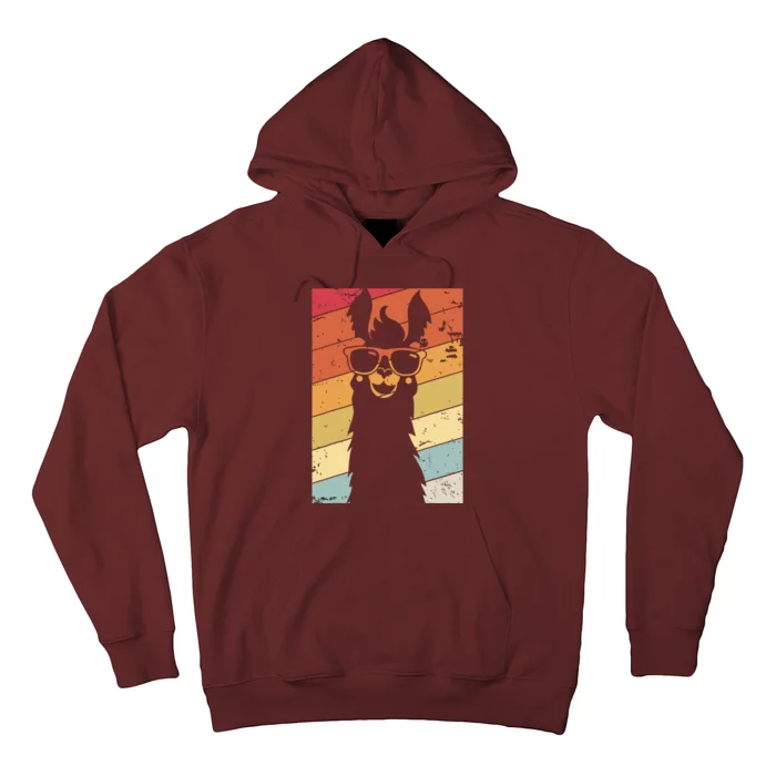 Llama Retro Style Alpaca Hoodie