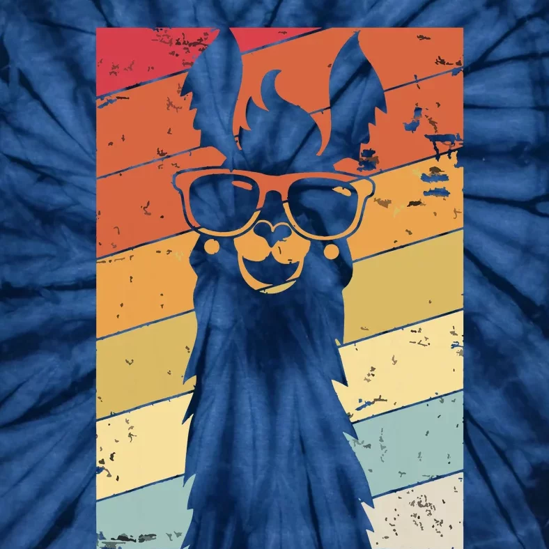 Llama Retro Style Alpaca Tie-Dye T-Shirt