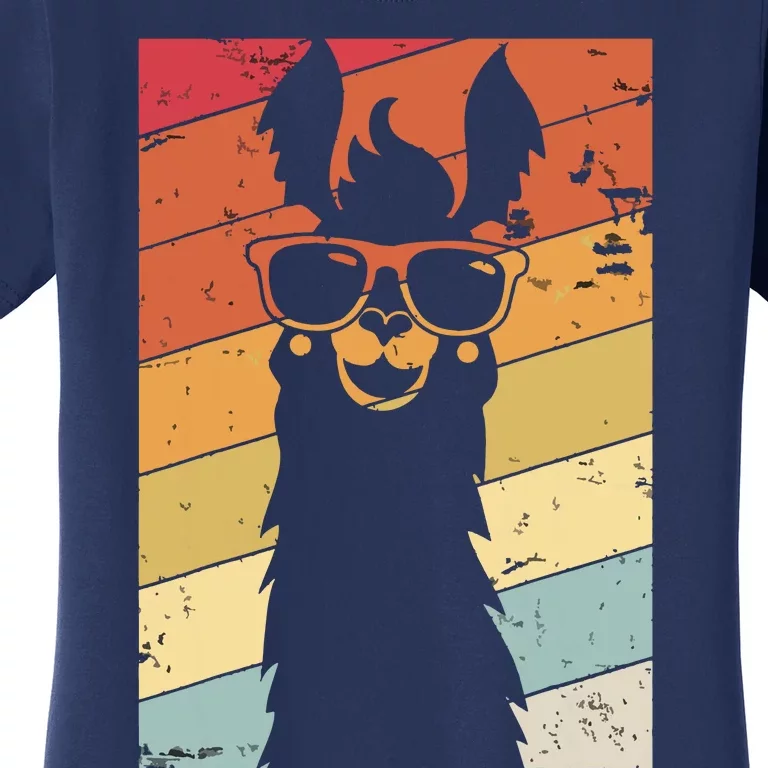 Llama Retro Style Alpaca Women's T-Shirt