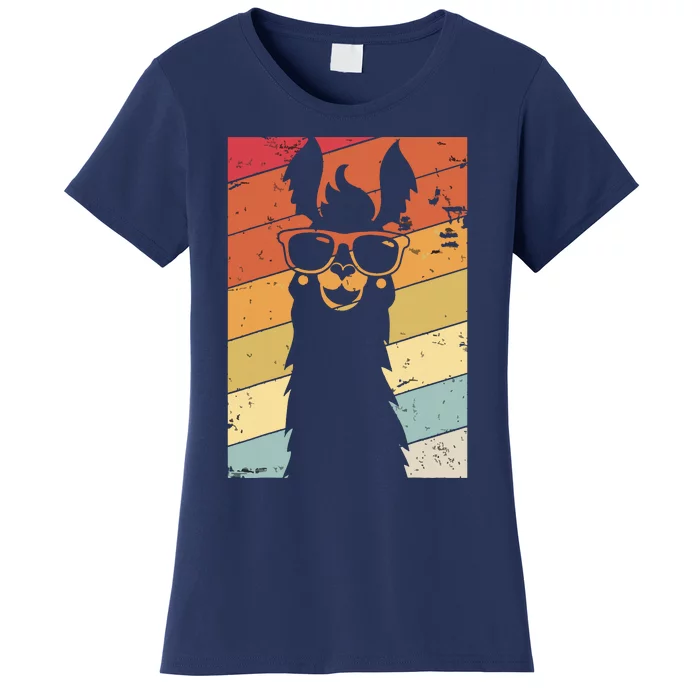 Llama Retro Style Alpaca Women's T-Shirt