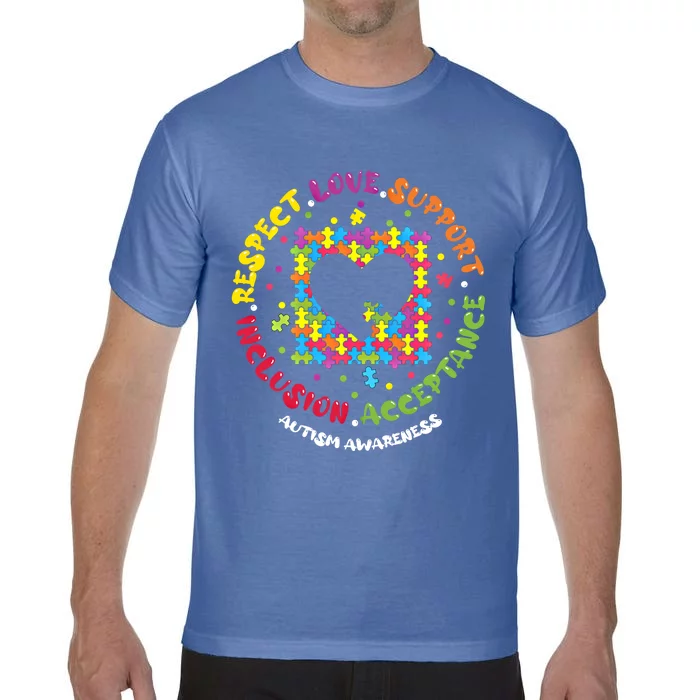 Love Respect Support Inclusion Acceptance Autism Awareness Gift Comfort Colors T-Shirt