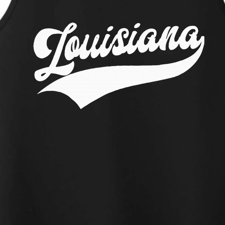 Louisiana Retro Throwback Design Performance Tank