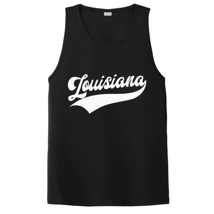 Louisiana Retro Throwback Design Performance Tank