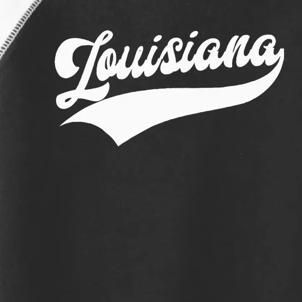 Louisiana Retro Throwback Design Toddler Fine Jersey T-Shirt