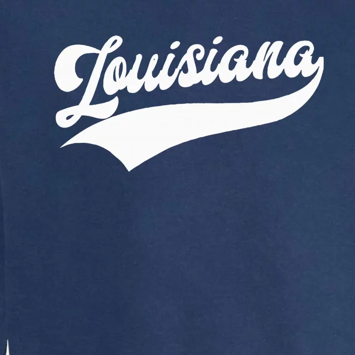 Louisiana Retro Throwback Design Garment-Dyed Sweatshirt