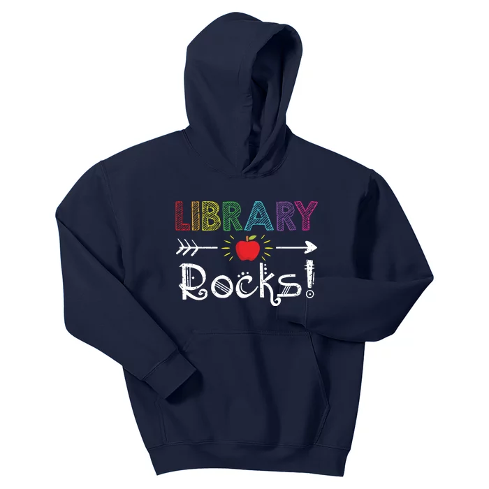 Library Rocks Teacher Student Funny Back To School Gift Kids Hoodie