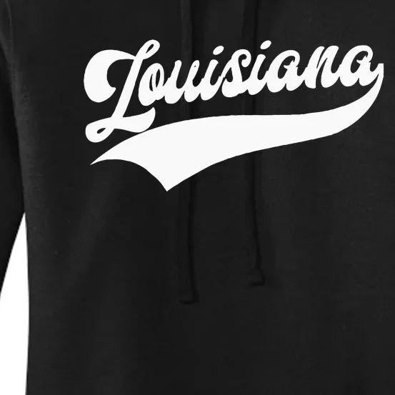 Louisiana Retro Throwback Women's Pullover Hoodie