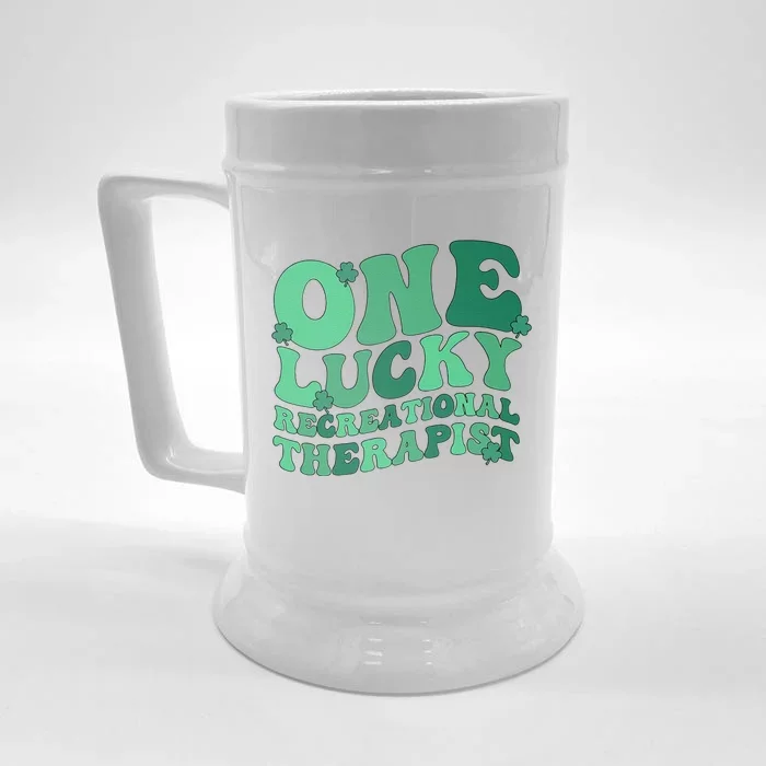 Lucky Recreational Therapist St. Patrick's Day Front & Back Beer Stein