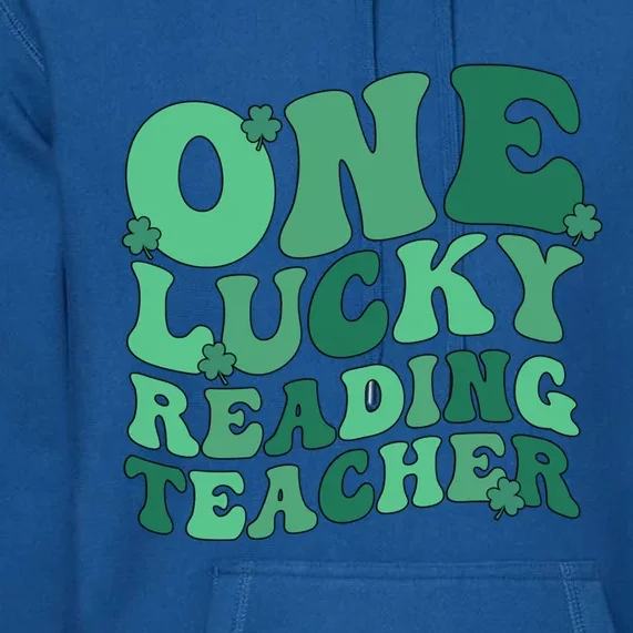 Lucky Reading Teacher St Patrick's Day Reading Specialist Gift Premium Hoodie