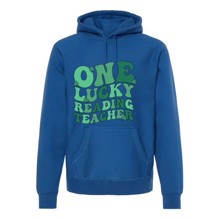 Lucky Reading Teacher St Patrick's Day Reading Specialist Gift Premium Hoodie