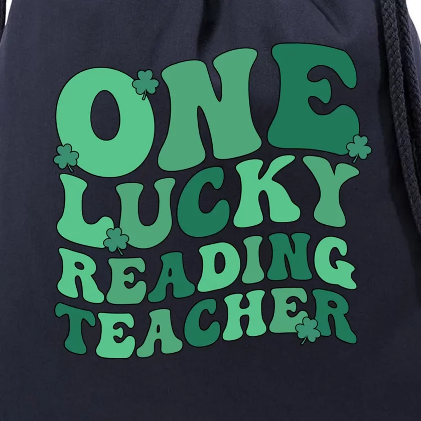 Lucky Reading Teacher St Patrick's Day Reading Specialist Gift Drawstring Bag