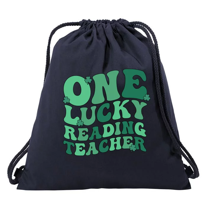 Lucky Reading Teacher St Patrick's Day Reading Specialist Gift Drawstring Bag