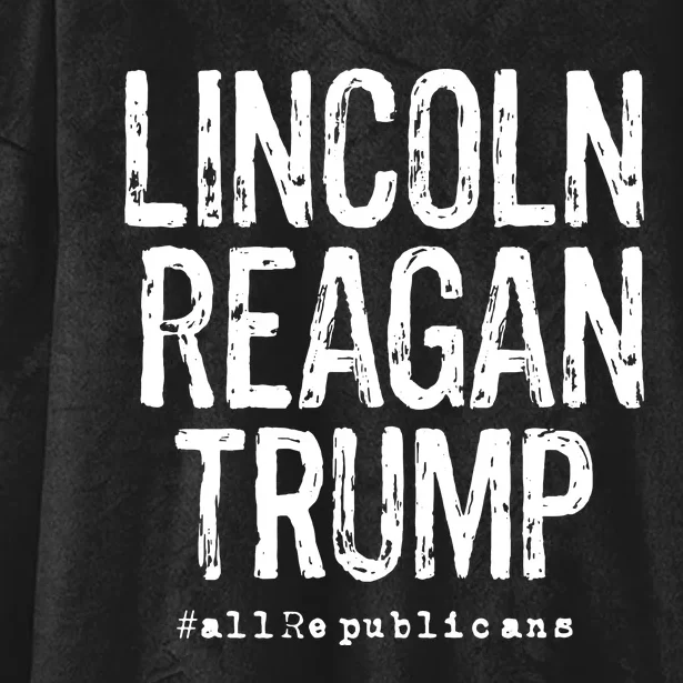 Lincoln Reagan Trump Favorite Presidents Hooded Wearable Blanket