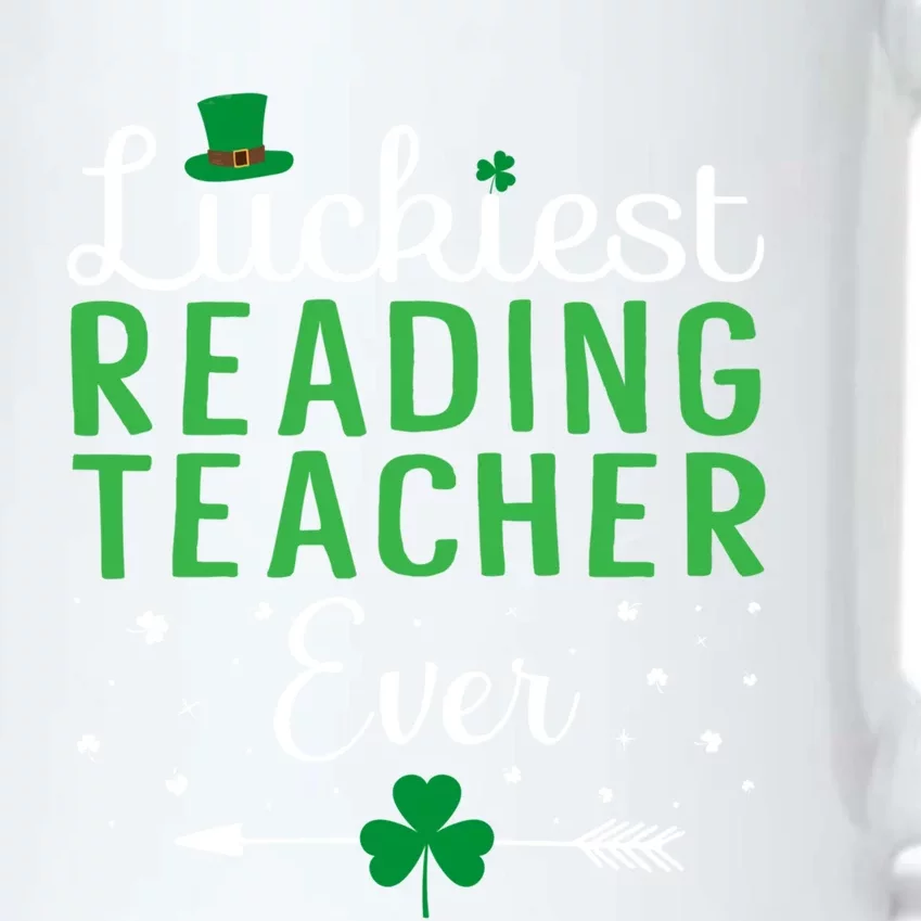 Luckiest Reading Teacher Ever Happy St Patricks Day Matching Gift Black Color Changing Mug