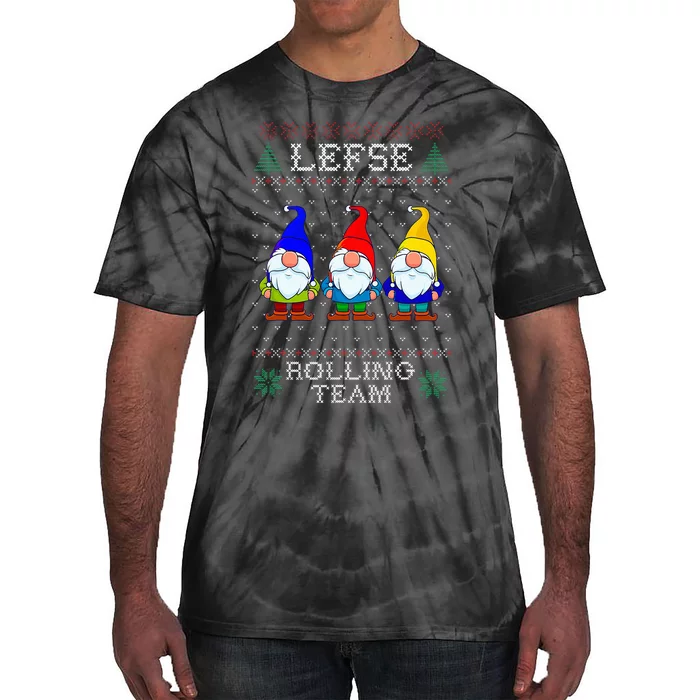 Lefse Rolling Team Christmas Baking Tomte Gnome Xmas Tie-Dye T-Shirt