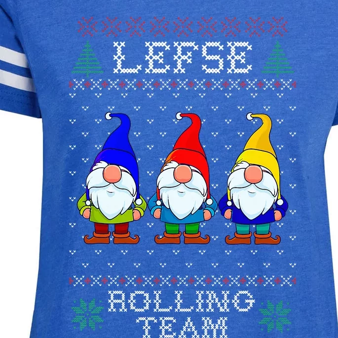 Lefse Rolling Team Christmas Baking Tomte Gnome Xmas Enza Ladies Jersey Football T-Shirt