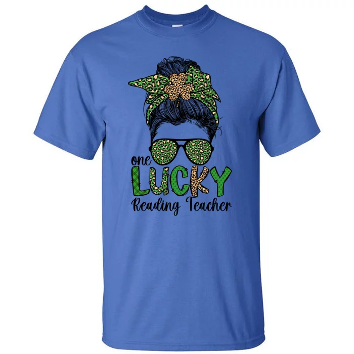 Lucky Reading Teacher St Patrick's Day Reading Specialist Funny Gift Tall T-Shirt