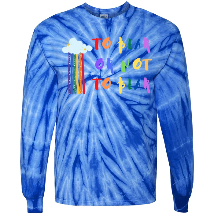 Lgbtq Rainbow To Bear Or Not To Bear Colorful With Cloud Gift Tie-Dye Long Sleeve Shirt