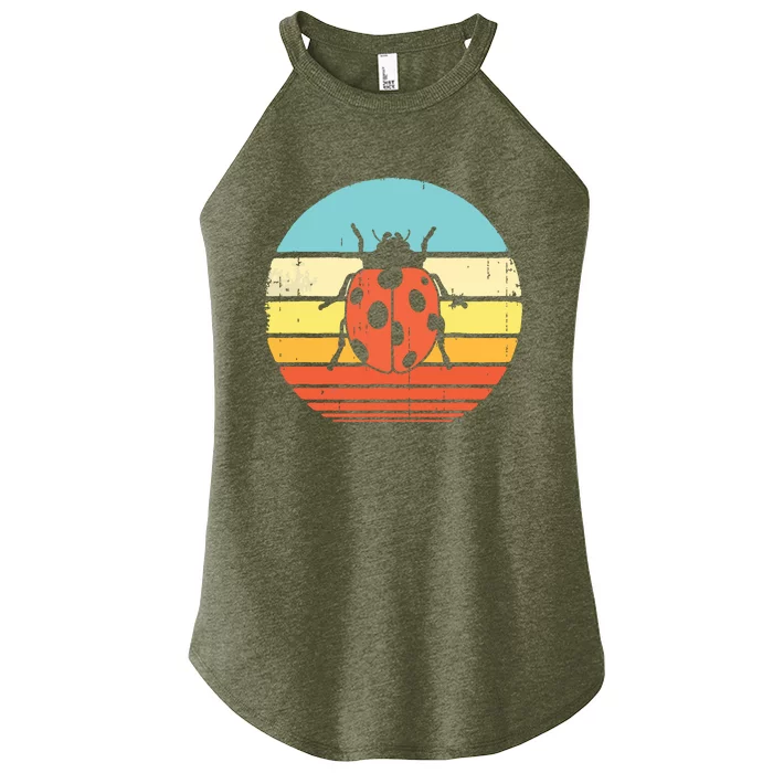 Ladybug Retro Vintage 60s 70s Sunset Bug Insect Men Women Women’s Perfect Tri Rocker Tank