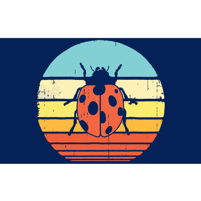 Ladybug Retro Vintage 60s 70s Sunset Bug Insect Men Women Bumper Sticker