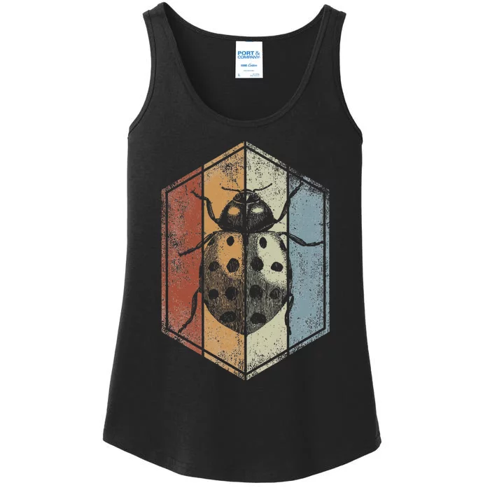 Ladybug Retro Vintage Style Bug Insect Entomologist Ladies Essential Tank