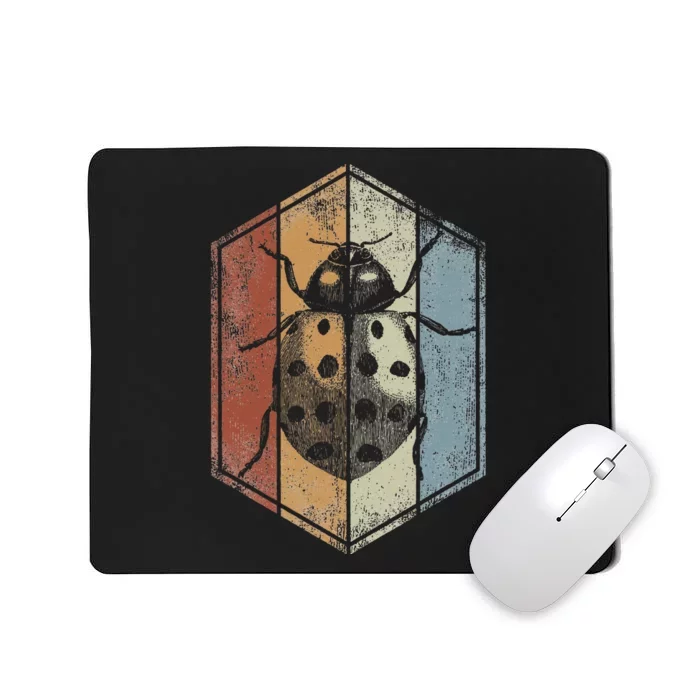 Ladybug Retro Vintage Style Bug Insect Entomologist Mousepad