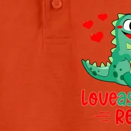 Loveasaurus Rex Valentines Day Dinosaur Lover Gift Dry Zone Grid Performance Polo