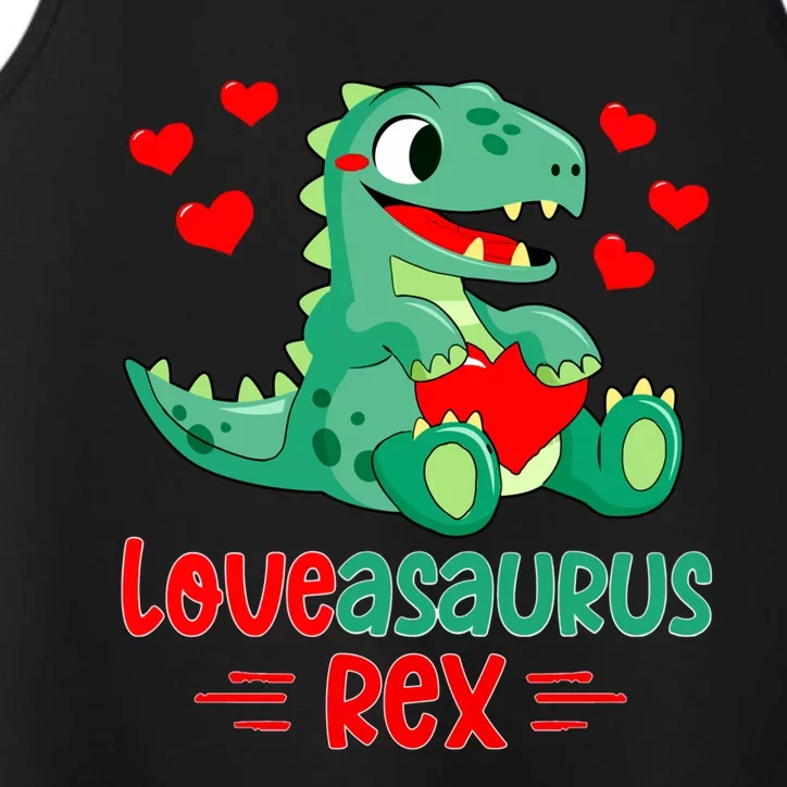 Loveasaurus Rex Valentines Day Dinosaur Lover Gift Performance Tank