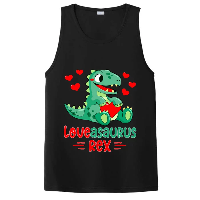 Loveasaurus Rex Valentines Day Dinosaur Lover Gift Performance Tank