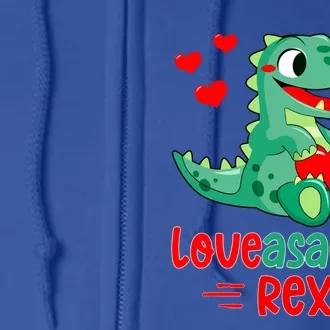 Loveasaurus Rex Valentines Day Dinosaur Lover Gift Full Zip Hoodie